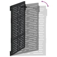 Градинска врата Черно 100 x 125 cm Прахово боядисана стомана