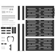 Градинска врата Черно 100 x 150 cm Прахово боядисана стомана