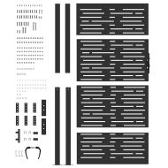Градинска врата Черно 100 x 175 cm Прахово боядисана стомана