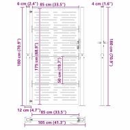 Градинска врата Черно 100 x 175 cm Прахово боядисана стомана