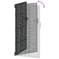 Градинска врата Черно 100 x 200 cm Прахово боядисана стомана