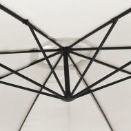 Конзолен градински чадър 3,5 м пясъчнобял