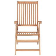 Накланящи градински столове, 2 бр, тиково дърво масив