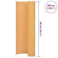 Двустранна градинска ограда, PVC, 90x300 см, жълта