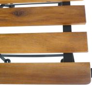 Сгъваеми градински столове, 2 бр, стомана и акация масив