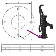 Градинска ръчна водна помпа, чугун