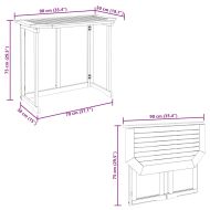 Бистро маса, 90x50x75 см, акациево дърво масив