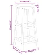 Бар столове, 2 бр, акациево дърво масив