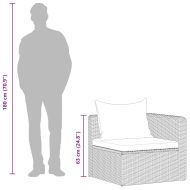 2 бр градински ъглови дивана, сиви, полиратан