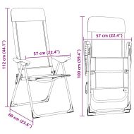 Сгъваеми къмпинг столове, 4 бр, сиви, алуминий