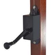 Конзолен градински чадър с дървен прът, 400x300 см, таупе