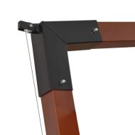 Конзолен градински чадър с дървен прът, 400x300 см, таупе