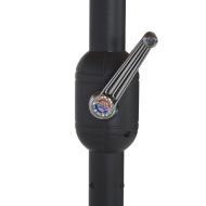 Градински чадър с алуминиев прът, 460x270 см, зелен