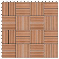 11 бр декинг плочки, WPC, 30x30 см, 1 кв.м., кафяви