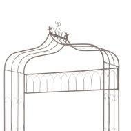 Градинска пейка, 122 см, желязо, антично кафяво