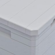 Градинска кутия за съхранение, 90 л, светлосива