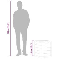 Градинска кутия за съхранение, 90 л, светлосива