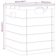 Градинска кутия за съхранение, 90 л, антрацит