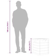 Градинска кутия за съхранение, 90 л, кафява