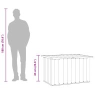 Градинска кутия за съхранение, зелена, 109x67x65 см