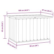Градинска кутия за съхранение, кафява, 109x67x65 см