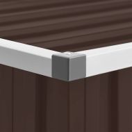 Градински сандък за съхранение, кафяв, 149x99x93 см