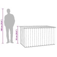 Градински сандък за съхранение, кафяв, 171x99x93 см