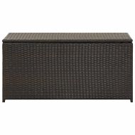 Градински сандък за съхранение, полиратан, 100x50x50 см, кафяв