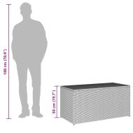 Градински сандък за съхранение, полиратан, 100x50x50 см, кафяв