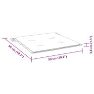 Възглавници за столове 2 бр таупе 50x50x4 см Оксфорд плат