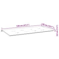Възглавница за градинска пейка черна 120x50x4 см оксфорд плат