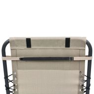 Облегалка за глава за шезлонг, кремава, 40x7,5x15 см, textilene