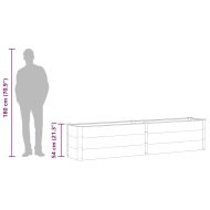 Градинска повдигната леха, 250x50x54 см, WPC, сива