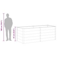 Градинска повдигната леха, 250x100x91 см, WPC, сива