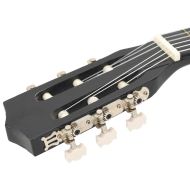 Класическа китара за начинаещи и деца, черна, 3/4, 36"