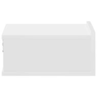 Нощни шкафчета за стена, 2 бр, бели, 40x30x15см инженерно дърво