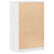 Сайдборд, бял гланц, 60x35x98,5 см, инженерно дърво