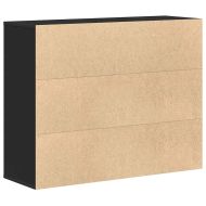 Бюфет, черен, 88x30x70 см, инженерно дърво