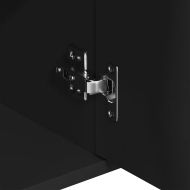 Бюфет, черен, 88x30x70 см, инженерно дърво