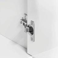 Бюфет, бял гланц, 88x30x70 см, инженерно дърво