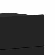 Нощно шкафче, черно, 40x30x30 см, инженерно дърво