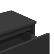 Нощни шкафчета, 2 бр, черни, 40x30x39 см, инженерно дърво