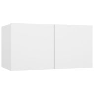 Окачени TВ шкафове, 2 бр, бели, 60x30x30 см