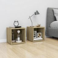 ТВ шкаф, дъб сонома, 37x35x37 см, инженерно дърво