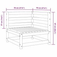 Градински ъглов диван, меденокафяв, бор масив