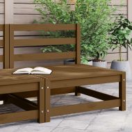 Градински среден диван, меденокафяв, бор масив