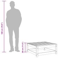 Градинска табуретка, 70x70x30 см, меденокафява, бор масив