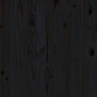 Градинска табуретка, 70x70x30 см, черна, борова дървесина масив