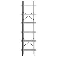 Етажерка, бетонно сиво, 60x30x210 см, инженерно дърво