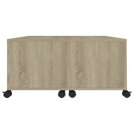 Маса за кафе, дъб сонома, 75x75x38 см, инженерно дърво